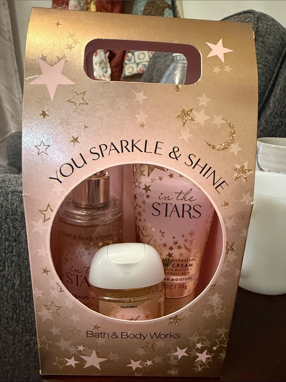 Bath & Body Works Pink and Rose Gold In the Stars Gift Set